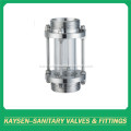 Sanitary straight sight glass threaded stainless steel